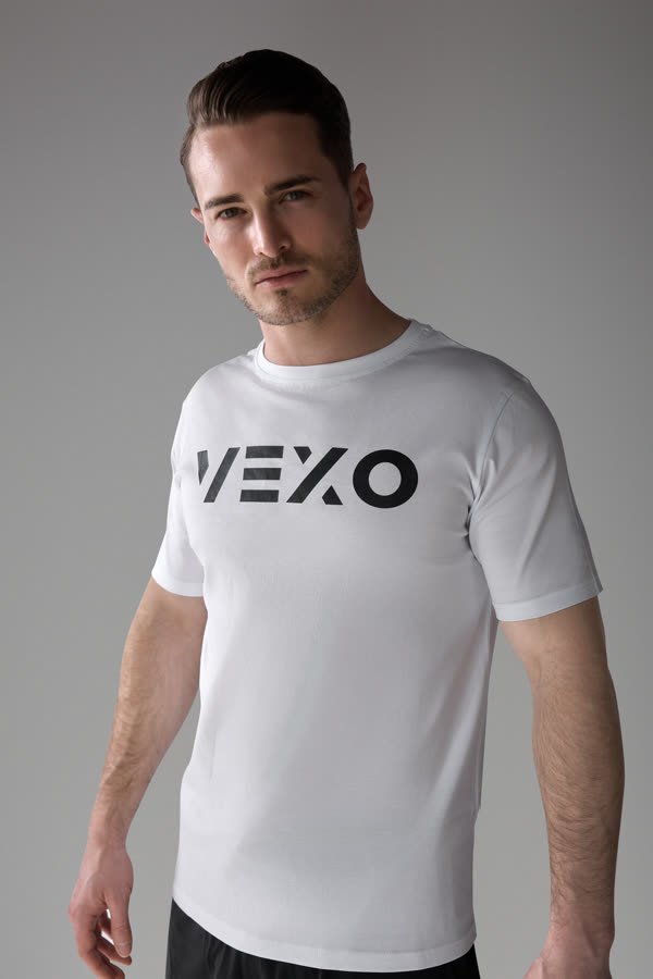 Andreas Schmid, tennis wear campaign, white T-shirt